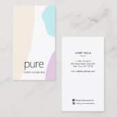 Carte De Visite Joli Pastel Peint Abstrait Formes D'Art (Devant / Derrière)