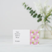 Carte De Visite Joli Pastel Rose Vert Patchwork Design Quilt (Debout devant)