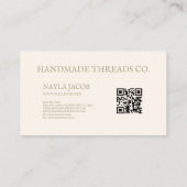 Carte De Visite Joli Patchwork Rose Pâle Pastel Féminin (Dos)