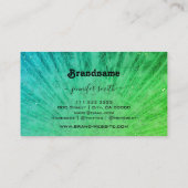 Carte De Visite Joli Peacock Turquoise Ombre avec étoiles Parties (Dos)