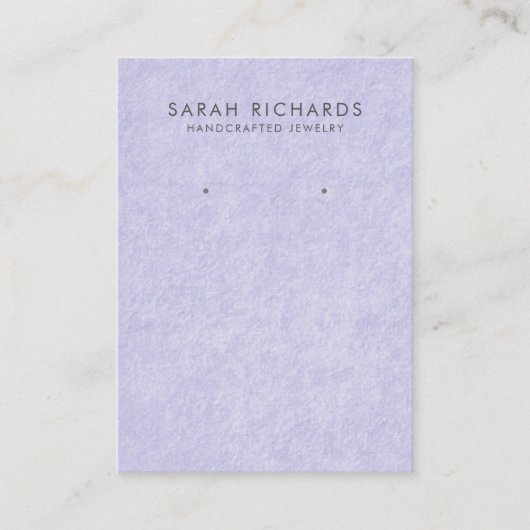 Carte De Visite Joli Périwinkle Violet Bijoux Écran d'oreille (Devant)