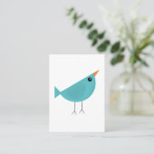 Carte De Visite Joli petit oiseau bleu (Debout devant)