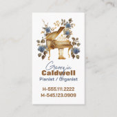 Carte De Visite Joli pianiste aquarelle Art (Devant)