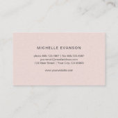 Carte De Visite Joli Pink Ginkgo Leaf Simple Nature (Dos)