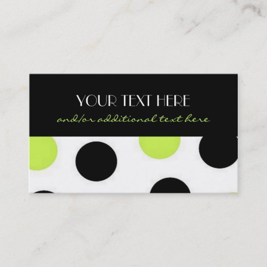 Carte De Visite Joli pois (Devant)