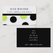 Carte De Visite Joli pois (Devant / Derrière)