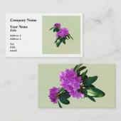 Carte De Visite Joli Rhododendron rose (Devant / Derrière)