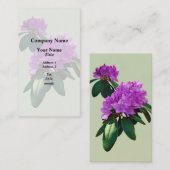 Carte De Visite Joli Rhododendron rose (Devant / Derrière)