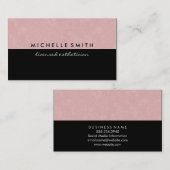 Carte De Visite Joli rose et noir clair (Devant / Derrière)