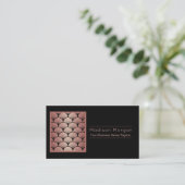 Carte De Visite Joli Rose Gold Clamshell QR Code Modèle (Debout devant)