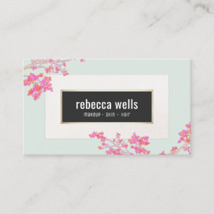 Carte De Visite Joli rose Spa de la peau et des ongles