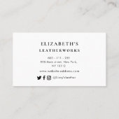 Carte De Visite joli scénario en cuir (Dos)