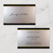 Carte De Visite Joli Script manuscrit Design moderne Attirant (Devant / Derrière)