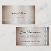 Carte De Visite Joli Silver Shimmer Professionnel Élégant Simple (Devant / Derrière)