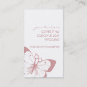 Carte De Visite joli simple de coiffeur de rose élégant de (Dos)