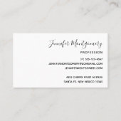 Carte De Visite Joli tournesol Jaune & Motif vert (Dos)