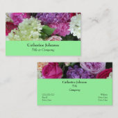 Carte De Visite Joli Wedding planner ou fleuriste (Devant / Derrière)