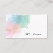 Carte De Visite Jolie Abstraite couleur Aquarelle brosse (Devant)