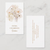 Carte De Visite Jolie aquarelle Rustique Pressé Fleurs Gardener (Devant / Derrière)