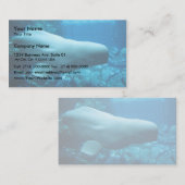 Carte De Visite Jolie Baleine Beluga À L'Aquarium De Géorgie (Devant / Derrière)