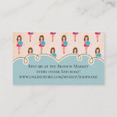 Carte De Visite Jolie ballerine fille crochet boule de fils (Dos)