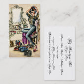Carte De Visite Jolie beauté de pin-up (Devant / Derrière)