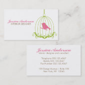 Carte De Visite Jolie cage à oiseaux (Devant / Derrière)