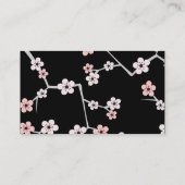 Carte De Visite Jolie cerise Blossums - noir et pâle - rose (Dos)