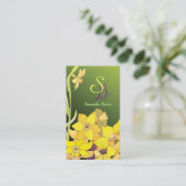 Carte De Visite Jolie Daffodils Monogramme (Debout devant)