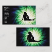 Carte De Visite Jolie femme Silhouette (Devant / Derrière)