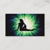Carte De Visite Jolie femme Silhouette (Dos)