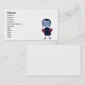Carte De Visite jolie fille vampire écolière (Devant / Derrière)