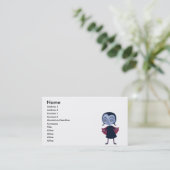 Carte De Visite jolie fille vampire écolière (Debout devant)
