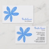 Carte De Visite Jolie Fleur - Bébé Bleu 6699FF (Devant / Derrière)
