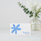 Carte De Visite Jolie Fleur - Bébé Bleu 6699FF (Debout devant)