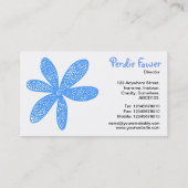Carte De Visite Jolie Fleur - Bébé Bleu 6699FF (Dos)