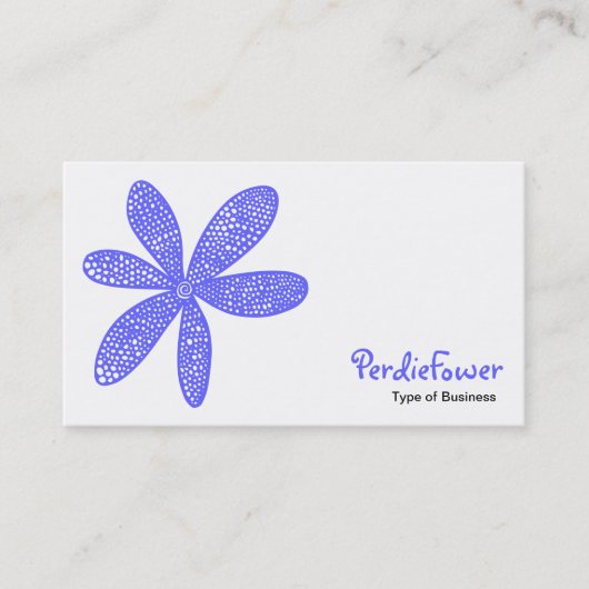 Carte De Visite Jolie fleur - bleu électrique 6666FF (Devant)