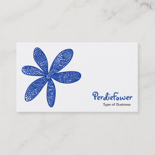 Carte De Visite Jolie Fleur - Bleu Marine 003399