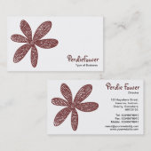 Carte De Visite Jolie fleur - Brown foncé 663333 (Devant / Derrière)