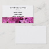 Carte De Visite Jolie fleur florale rose (Devant / Derrière)