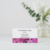 Carte De Visite Jolie fleur florale rose (Debout devant)