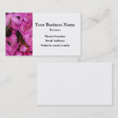 Carte De Visite Jolie fleur florale rose (Devant / Derrière)