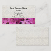 Carte De Visite Jolie fleur florale rose (Devant / Derrière)