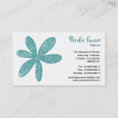 Carte De Visite Jolie fleur - Ocean Green 669999 (Dos)