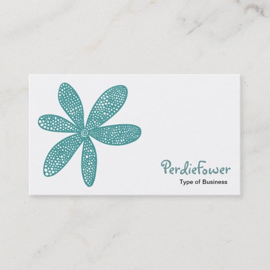 Carte De Visite Jolie fleur - Ocean Green 669999 (Devant)