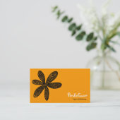 Carte De Visite Jolie Fleur - Orange (Debout devant)
