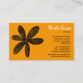 Carte De Visite Jolie Fleur - Orange (Dos)