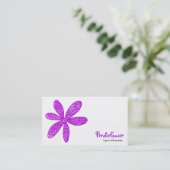 Carte De Visite Jolie Fleur - Purple 9900CC (Debout devant)