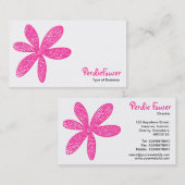 Carte De Visite Jolie fleur - rose indien FF3399 (Devant / Derrière)