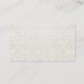 Carte De Visite Jolie fleur rose monogramme (Dos)